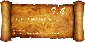 Tilly Gabriella névjegykártya